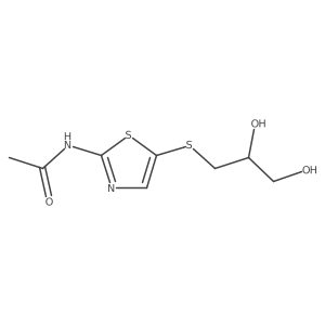 N-[5-[(2,3-Dihydroxypropyl)thio]-2-thiazolyl]acetamide结构式