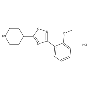 4-[3-(2-Methoxyphenyl)-1,2,4-oxadiazol-5-yl]piperidine hydrochloride Structure