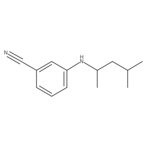 3-[(4-Methylpentan-2-YL)amino]benzonitrile结构式
