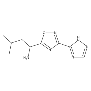 3-methyl-1-[3-(4H-1,2,4-triazol-3-yl)-1,2,4-oxadiazol-5-yl]butan-1-amine结构式