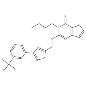3-(2-methoxyethyl)-2-[({3-[3-(trifluoromethyl)phenyl]-1,2,4-oxadiazol-5-yl}methyl)sulfanyl]-3H,4H-thieno[3,2-d]pyrimidin-4-one Structure