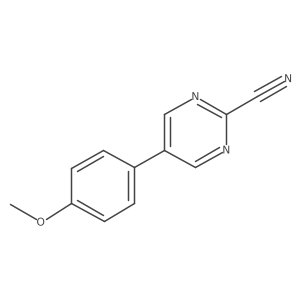 2-Cyano-5-(p-methoxyphenyl)pyrimidine结构式