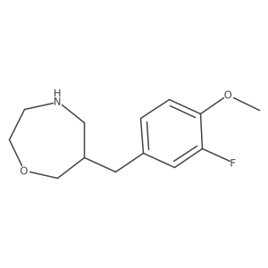 6-(3-Fluoro-4-methoxybenzyl)-1,4-oxazepane结构式