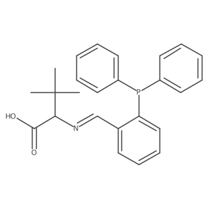 (S,E)-2-((2-(Diphenylphosphanyl)benzylidene)amino)-3,3-dimethylbutanoic acid结构式