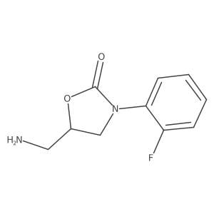 5-(Aminomethyl)-3-(2-fluorophenyl)-1,3-oxazolidin-2-one结构式