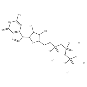 tetralithium;[[[(2R,3S,4R,5R)-4-amino-5-(2-amino-6-oxo-1H-purin-9-yl)-3-hydroxyoxolan-2-yl]methoxy-oxidophosphoryl]oxy-oxidophosphoryl] phosphate Structure