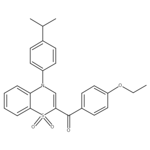 (4-ethoxyphenyl)[4-(4-isopropylphenyl)-1,1-dioxido-4H-1,4-benzothiazin-2-yl]methanone Structure