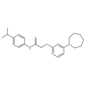 2-{[4-(azepan-1-yl)pyrimidin-2-yl]sulfanyl}-N-[4-(propan-2-yl)phenyl]acetamide Structure