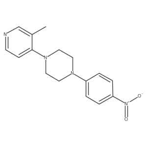 Piperazine,1-(3-methyl-4-pyridinyl)-4-(4-nitrophenyl)- Structure