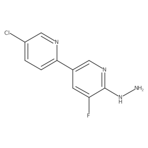1-(5-(5-Chloropyridin-2-yl)-3-fluoropyridin-2-yl)hydrazine Structure