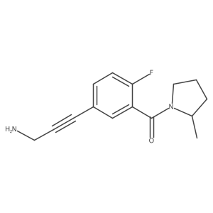 [5-(3-Amino-1-propyn-1-yl)-2-fluorophenyl](2-methyl-1-pyrrolidinyl)methanone结构式