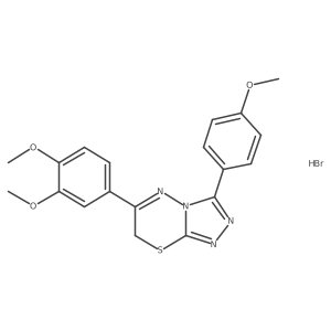 6-(3,4-dimethoxyphenyl)-3-(4-methoxyphenyl)-7H-[1,2,4]triazolo[3,4-b][1,3,4]thiadiazine hydrobromide Structure