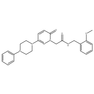 N-(2-methoxybenzyl)-2-[6-oxo-3-(4-phenylpiperazin-1-yl)pyridazin-1(6H)-yl]acetamide结构式