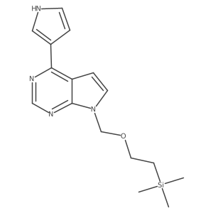 4-(1H-pyrrol-3-yl)-7-{[2-(trimethylsilyl)ethoxy]methyl}-7H-pyrrolo[2,3-d]pyrimidine结构式