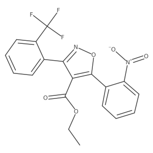Ethyl 5-(2-nitrophenyl)-3-[2-(trifluoromethyl)phenyl]-4-isoxazolecarboxylate Structure
