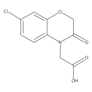 (7-chloro-3-oxo-2,3-dihydro-4H-1,4-benzoxazin-4-yl)acetic acid结构式