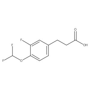 3-(4-Difluoromethoxy-3-fluoro-phenyl)-propionic acid结构式