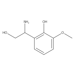 (S)-2-(1-Amino-2-hydroxyethyl)-6-methoxyphenol结构式