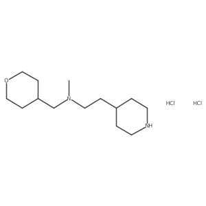 N-Methyl-2-(4-piperidinyl)-N-(tetrahydro-2H-pyran-4-ylmethyl)-1-ethanamine dihydrochloride Structure