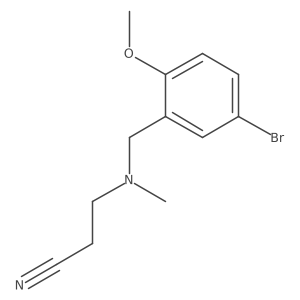 3-{[(5-Bromo-2-methoxyphenyl)methyl](methyl)amino}propanenitrile结构式