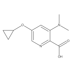 5-Cyclopropoxy-3-(dimethylamino)picolinic acid结构式