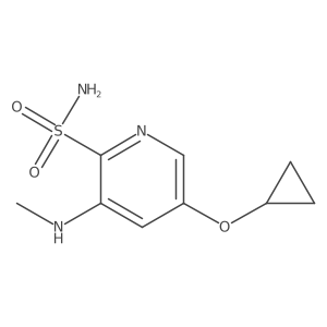 5-Cyclopropoxy-3-(methylamino)pyridine-2-sulfonamide结构式