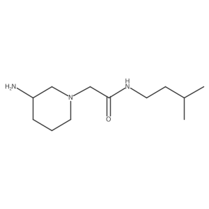 2-(3-aminopiperidin-1-yl)-N-(3-methylbutyl)acetamide Structure