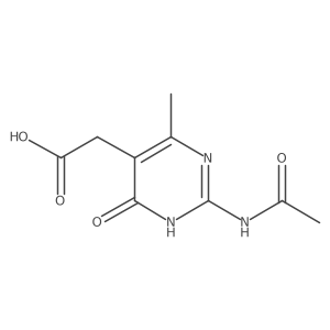 2-(2-Acetamido-4-methyl-6-oxo-1,6-dihydropyrimidin-5-yl)acetic acid结构式