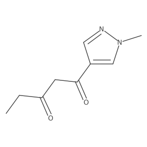 1-(1-Methyl-1h-pyrazol-4-yl)pentane-1,3-dione结构式