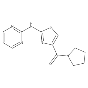 (2-(Pyrimidin-2-ylamino)thiazol-4-yl)(pyrrolidin-1-yl)methanone Structure