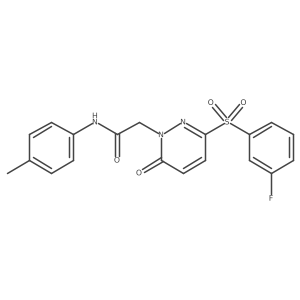 2-(3-((3-fluorophenyl)sulfonyl)-6-oxopyridazin-1(6H)-yl)-N-(p-tolyl)acetamide结构式