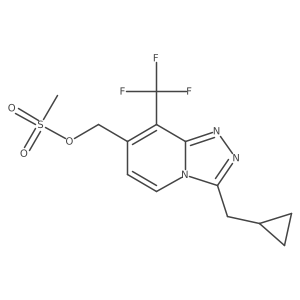 (3-(Cyclopropylmethyl)-8-(trifluoromethyl)-[1,2,4]triazolo[4,3-a]pyridin-7-yl)methyl methanesulfonate Structure