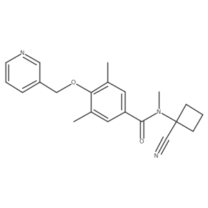 N-(1-cyanocyclobutyl)-N,3,5-trimethyl-4-[(pyridin-3-yl)methoxy]benzamide结构式