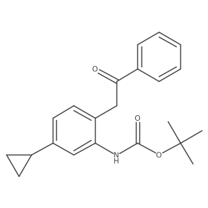 Tert-butyl (5-cyclopropyl-2-(2-oxo-2-phenylethyl)phenyl)carbamate Structure