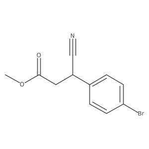 Methyl 3-(4-bromophenyl)-3-cyanopropanoate结构式