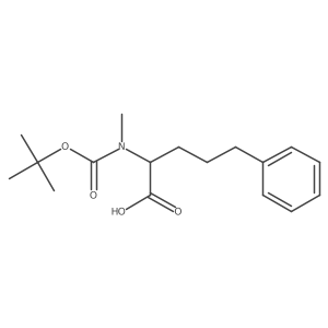 (2S)-2-[(tert-butoxycarbonyl)(methyl)amino]-5-phenylpentanoic acid Structure