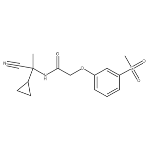 N-(1-cyano-1-cyclopropylethyl)-2-(3-methanesulfonylphenoxy)acetamide结构式
