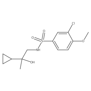 3-chloro-N-(2-cyclopropyl-2-hydroxypropyl)-4-methoxybenzenesulfonamide Structure
