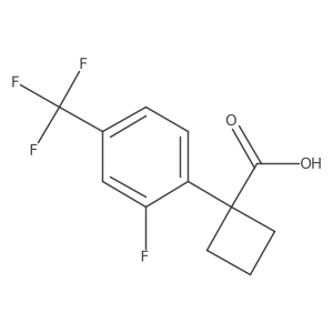 1-[2-Fluoro-4-(trifluoromethyl)phenyl]cyclobutane-1-carboxylic acid结构式