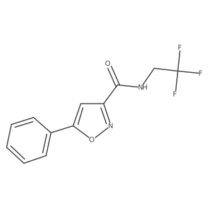 5-phenyl-N-(2,2,2-trifluoroethyl)-1,2-oxazole-3-carboxamide结构式
