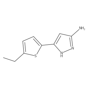 3-(5-ethylthiophen-2-yl)-1H-pyrazol-5-amine结构式