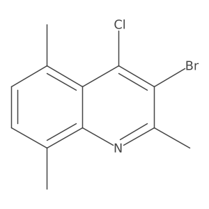 3-Bromo-4-chloro-2,5,8-trimethylquinoline Structure