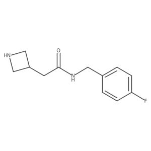 2-(azetidin-3-yl)-N-[(4-fluorophenyl)methyl]acetamide结构式