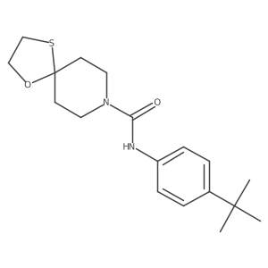 N-(4-(tert-butyl)phenyl)-1-oxa-4-thia-8-azaspiro[4.5]decane-8-carboxamide结构式