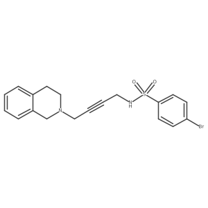 4-bromo-N-[4-(3,4-dihydro-1H-isoquinolin-2-yl)but-2-ynyl]benzenesulfonamide结构式