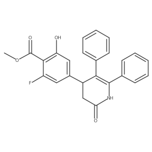 Methyl 2-fluoro-6-hydroxy-4-(2-oxo-5,6-diphenyl-1,2,3,4-tetrahydropyridin-4-yl)benzoate Structure