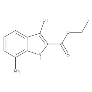 Ethyl 7-amino-3-hydroxy-1H-indole-2-carboxylate结构式