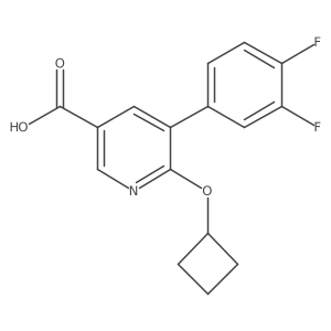 6-Cyclobutoxy-5-(3,4-difluorophenyl)nicotinic acid Structure