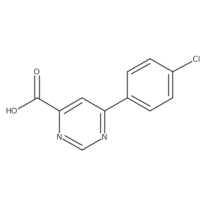 6-(4-Chlorophenyl)pyrimidine-4-carboxylic acid结构式