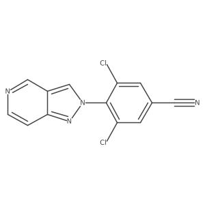 3,5-Dichloro-4-pyrazolo[4,3-c]pyridine-2-ylbenzonitrile结构式